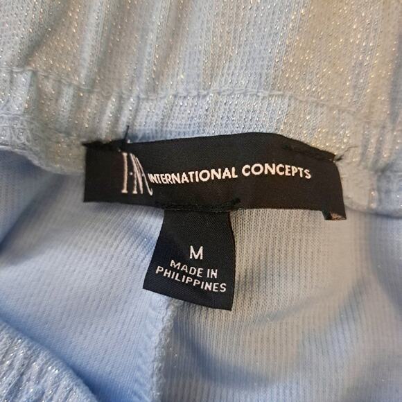 INC International Concepts High Rise Metallic Knit Joggers - Picture 6 of 8